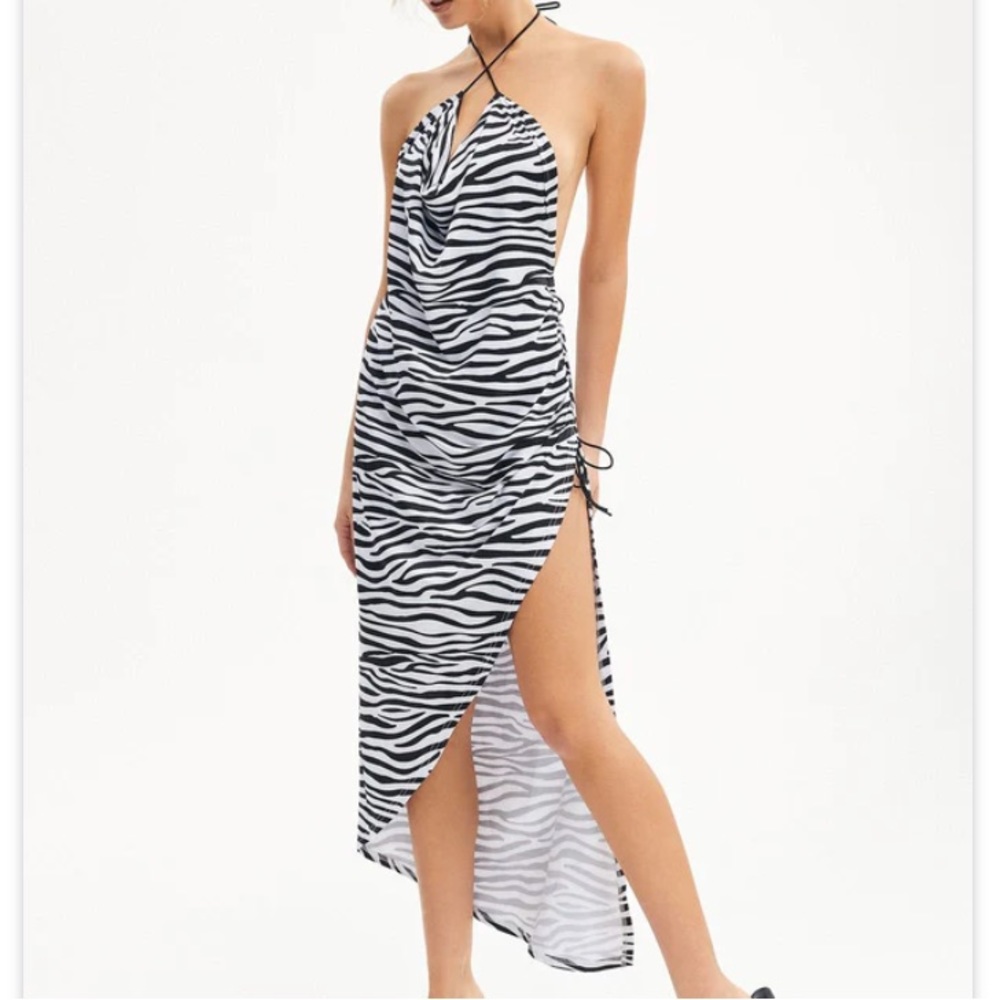 Zebra print maxi dress